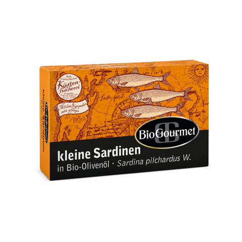 Sardine male v bio olivnem olju  120g
