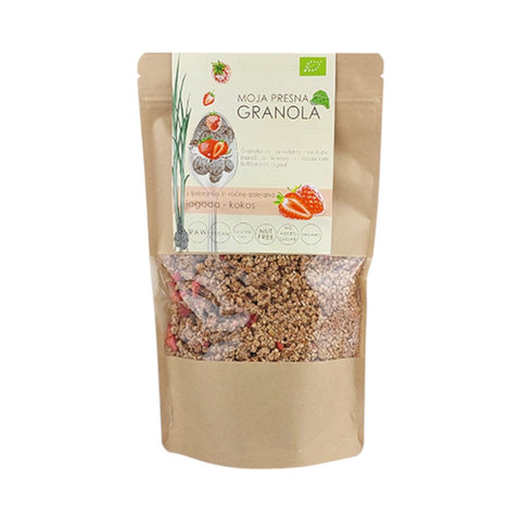 Bio presna granola jagoda kokos 230 g