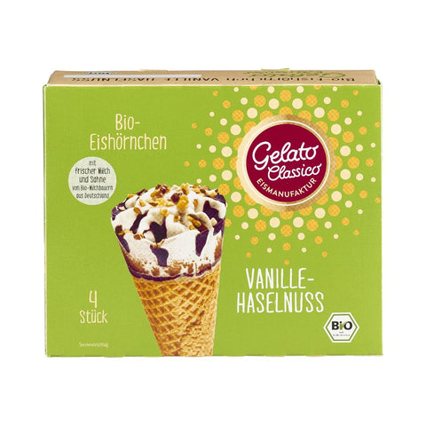 Bio kornet vanilija lešnik paket  4 x 110 ml