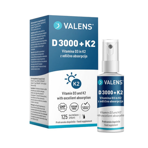 Vitamin D3000 + K2 ustno pršilo  25 ml