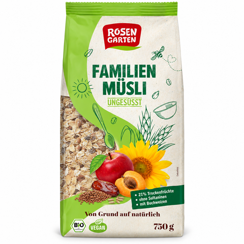 Bio družinski muesli nesladkan 750 g