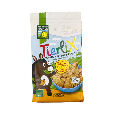 Bio piškoti pirini polnozrnati živalice 125 g