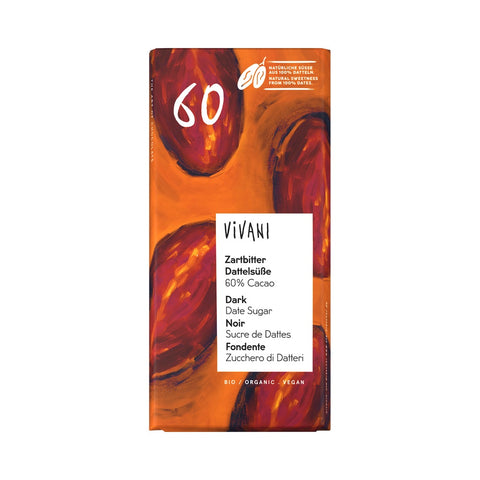 Bio čokolada temna z datljevim sladkorjem 80 g