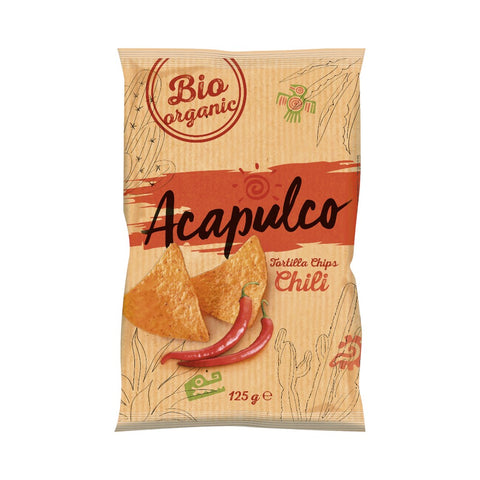 Bio koruzni čips tortilja čili 125 g